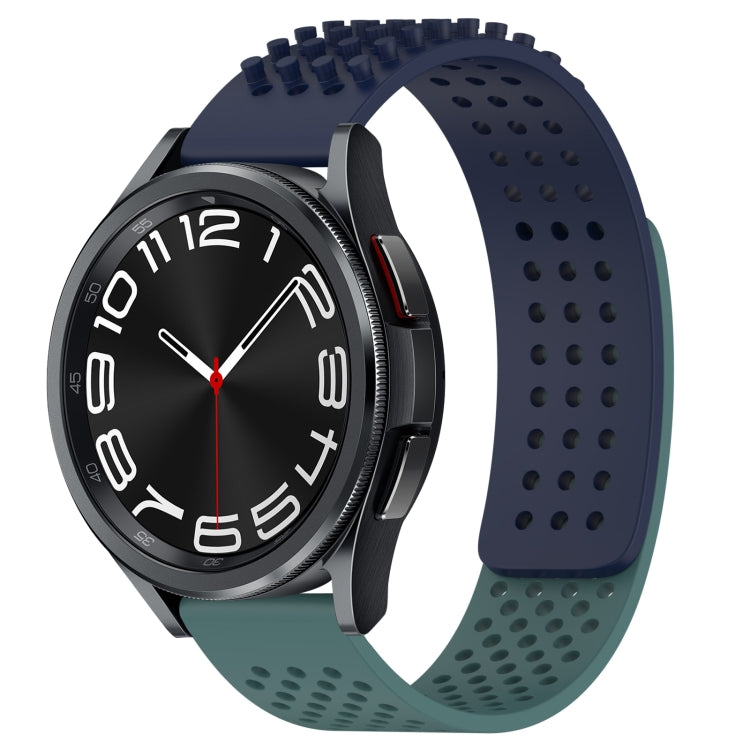 20mm atmungsaktives 3D-Punkte-Silikon-Uhrenarmband mit Löchern, für Samsung Galaxy Watch 6 Classic 43mm, für Samsung Galaxy Watch 5 Pro Golf Edition, für Samsung Galaxy Watch 5 Golf Edition