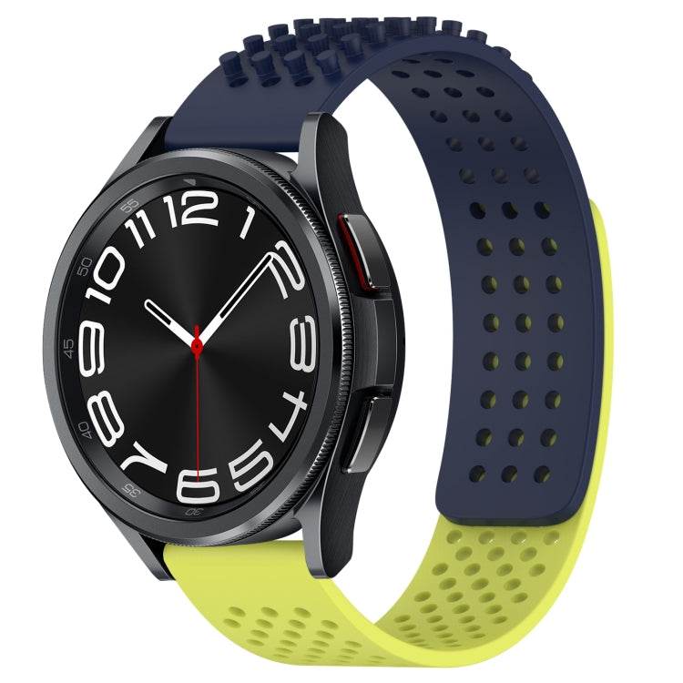 20mm atmungsaktives 3D-Punkte-Silikon-Uhrenarmband mit Löchern, für Samsung Galaxy Watch 6 Classic 43mm, für Samsung Galaxy Watch 5 Pro Golf Edition, für Samsung Galaxy Watch 5 Golf Edition