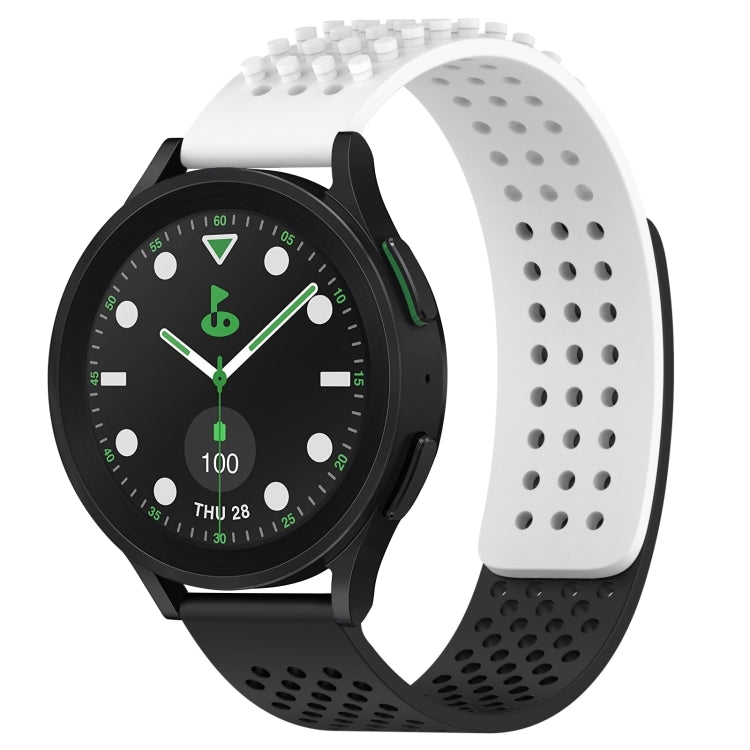 20mm atmungsaktives 3D-Punkte-Silikon-Uhrenarmband mit Löchern, für Samsung Galaxy Watch 6 Classic 43mm, für Samsung Galaxy Watch 5 Pro Golf Edition, für Samsung Galaxy Watch 5 Golf Edition