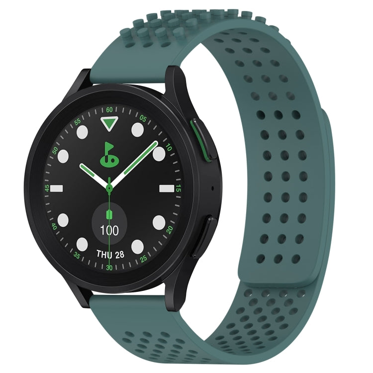 20mm atmungsaktives 3D-Punkte-Silikon-Uhrenarmband mit Löchern, für Samsung Galaxy Watch 6 Classic 43mm, für Samsung Galaxy Watch 5 Pro Golf Edition, für Samsung Galaxy Watch 5 Golf Edition