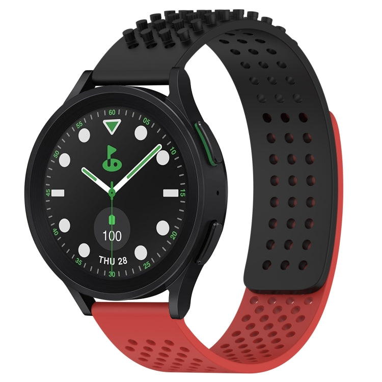 20mm atmungsaktives 3D-Punkte-Silikon-Uhrenarmband mit Löchern, für Samsung Galaxy Watch 6 Classic 43mm, für Samsung Galaxy Watch 5 Pro Golf Edition, für Samsung Galaxy Watch 5 Golf Edition