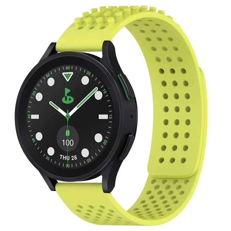 20mm atmungsaktives 3D-Punkte-Silikon-Uhrenarmband mit Löchern, für Samsung Galaxy Watch 6 Classic 43mm, für Samsung Galaxy Watch 5 Pro Golf Edition, für Samsung Galaxy Watch 5 Golf Edition
