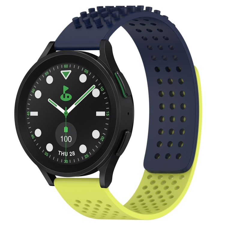 20mm atmungsaktives 3D-Punkte-Silikon-Uhrenarmband mit Löchern, für Samsung Galaxy Watch 6 Classic 43mm, für Samsung Galaxy Watch 5 Pro Golf Edition, für Samsung Galaxy Watch 5 Golf Edition