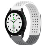 20mm atmungsaktives 3D-Punkte-Silikon-Uhrenarmband mit Löchern, für Samsung Galaxy Watch 6 Classic 43mm, für Samsung Galaxy Watch 5 Pro Golf Edition, für Samsung Galaxy Watch 5 Golf Edition