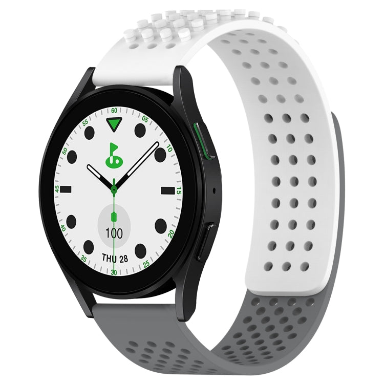 20mm atmungsaktives 3D-Punkte-Silikon-Uhrenarmband mit Löchern, für Samsung Galaxy Watch 6 Classic 43mm, für Samsung Galaxy Watch 5 Pro Golf Edition, für Samsung Galaxy Watch 5 Golf Edition