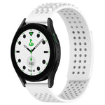 20mm atmungsaktives 3D-Punkte-Silikon-Uhrenarmband mit Löchern, für Samsung Galaxy Watch 6 Classic 43mm, für Samsung Galaxy Watch 5 Pro Golf Edition, für Samsung Galaxy Watch 5 Golf Edition