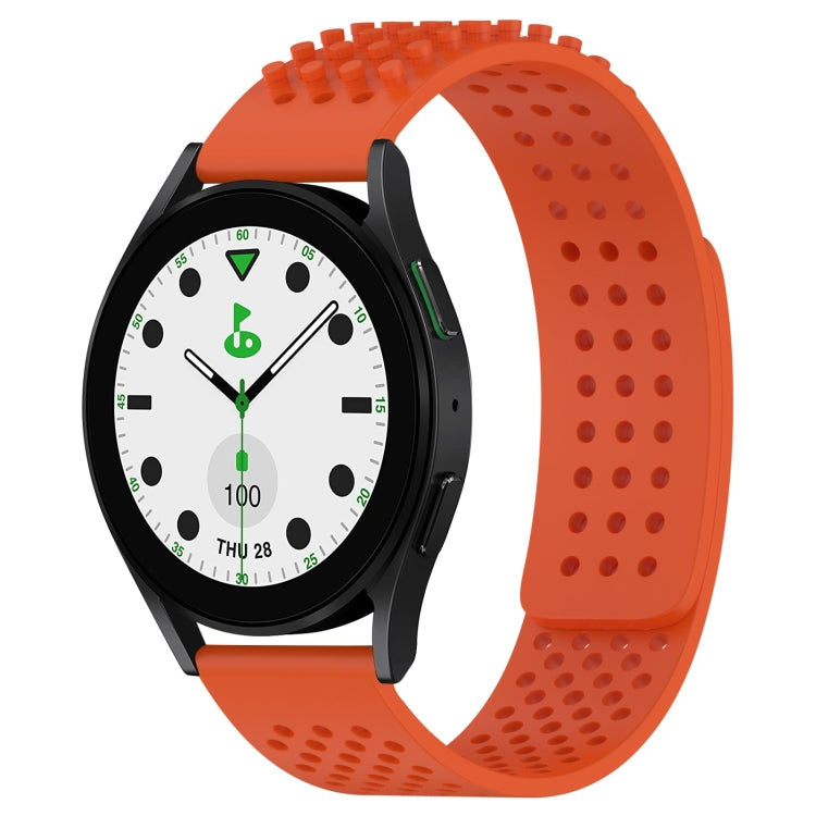 20mm atmungsaktives 3D-Punkte-Silikon-Uhrenarmband mit Löchern, für Samsung Galaxy Watch 6 Classic 43mm, für Samsung Galaxy Watch 5 Pro Golf Edition, für Samsung Galaxy Watch 5 Golf Edition