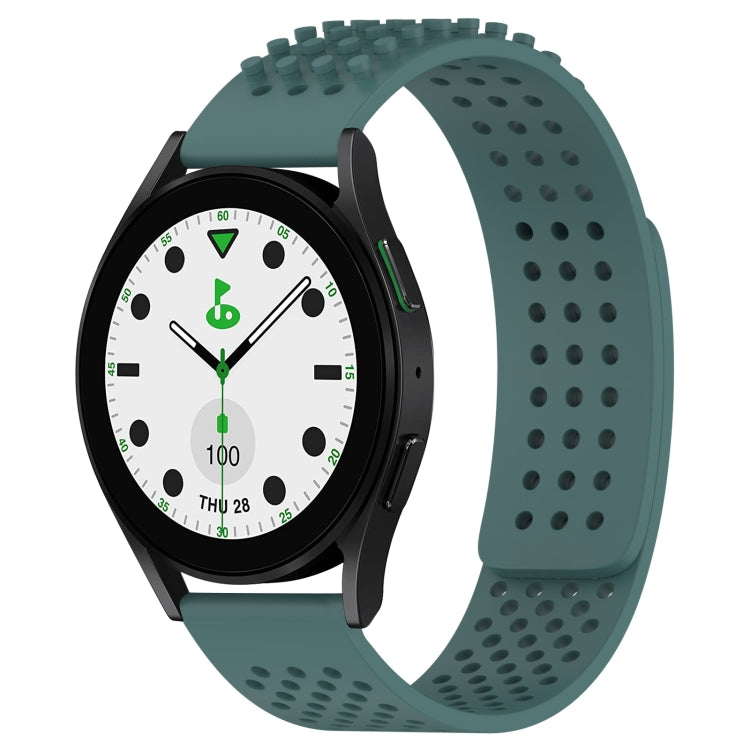 20mm atmungsaktives 3D-Punkte-Silikon-Uhrenarmband mit Löchern, für Samsung Galaxy Watch 6 Classic 43mm, für Samsung Galaxy Watch 5 Pro Golf Edition, für Samsung Galaxy Watch 5 Golf Edition