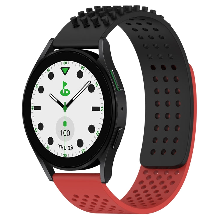 20mm atmungsaktives 3D-Punkte-Silikon-Uhrenarmband mit Löchern, für Samsung Galaxy Watch 6 Classic 43mm, für Samsung Galaxy Watch 5 Pro Golf Edition, für Samsung Galaxy Watch 5 Golf Edition