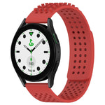 20mm atmungsaktives 3D-Punkte-Silikon-Uhrenarmband mit Löchern, für Samsung Galaxy Watch 6 Classic 43mm, für Samsung Galaxy Watch 5 Pro Golf Edition, für Samsung Galaxy Watch 5 Golf Edition