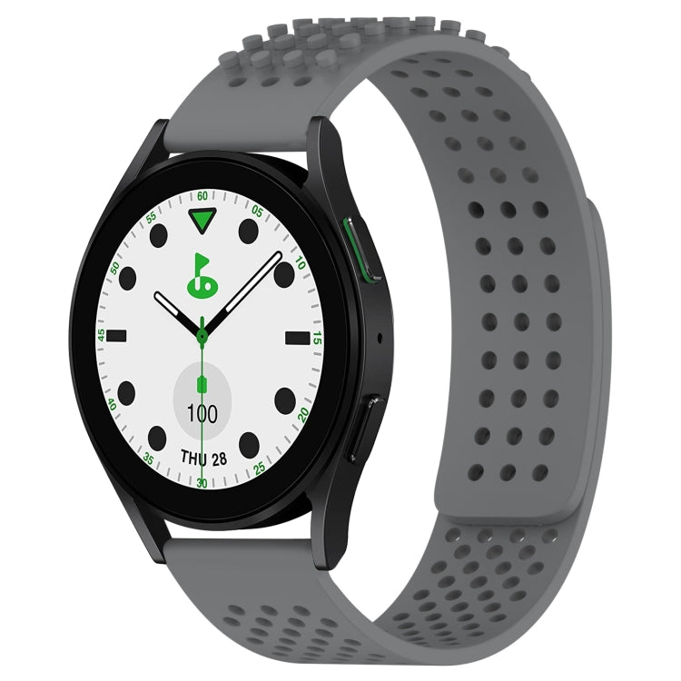 20mm atmungsaktives 3D-Punkte-Silikon-Uhrenarmband mit Löchern, für Samsung Galaxy Watch 6 Classic 43mm, für Samsung Galaxy Watch 5 Pro Golf Edition, für Samsung Galaxy Watch 5 Golf Edition