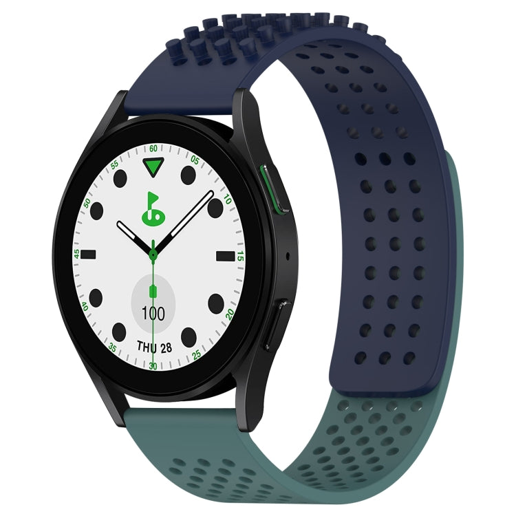 20mm atmungsaktives 3D-Punkte-Silikon-Uhrenarmband mit Löchern, für Samsung Galaxy Watch 6 Classic 43mm, für Samsung Galaxy Watch 5 Pro Golf Edition, für Samsung Galaxy Watch 5 Golf Edition