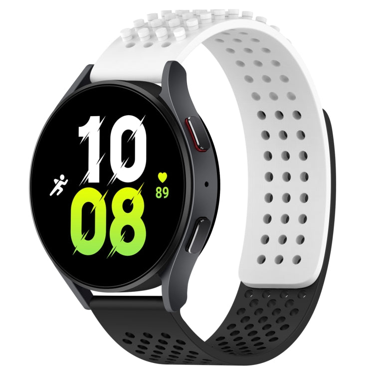 20mm atmungsaktives 3D-Punkte-Silikon-Uhrenarmband mit Löchern, für Samsung Galaxy Watch 5 44mm, für Samsung Galaxy Watch 5 Pro 45mm, für Samsung Galaxy Watch 5 40mm