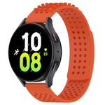 20mm atmungsaktives 3D-Punkte-Silikon-Uhrenarmband mit Löchern, für Samsung Galaxy Watch 5 44mm, für Samsung Galaxy Watch 5 Pro 45mm, für Samsung Galaxy Watch 5 40mm