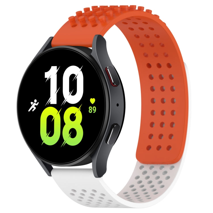 20mm atmungsaktives 3D-Punkte-Silikon-Uhrenarmband mit Löchern, für Samsung Galaxy Watch 5 44mm, für Samsung Galaxy Watch 5 Pro 45mm, für Samsung Galaxy Watch 5 40mm