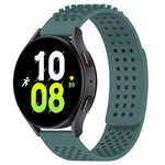 20mm atmungsaktives 3D-Punkte-Silikon-Uhrenarmband mit Löchern, für Samsung Galaxy Watch 5 44mm, für Samsung Galaxy Watch 5 Pro 45mm, für Samsung Galaxy Watch 5 40mm