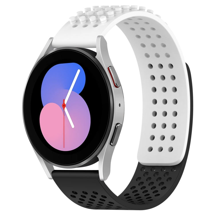 20mm atmungsaktives 3D-Punkte-Silikon-Uhrenarmband mit Löchern, für Samsung Galaxy Watch 5 44mm, für Samsung Galaxy Watch 5 Pro 45mm, für Samsung Galaxy Watch 5 40mm