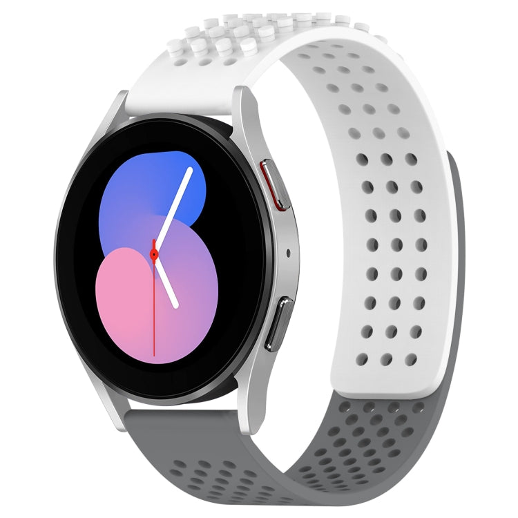 20mm atmungsaktives 3D-Punkte-Silikon-Uhrenarmband mit Löchern, für Samsung Galaxy Watch 5 44mm, für Samsung Galaxy Watch 5 Pro 45mm, für Samsung Galaxy Watch 5 40mm