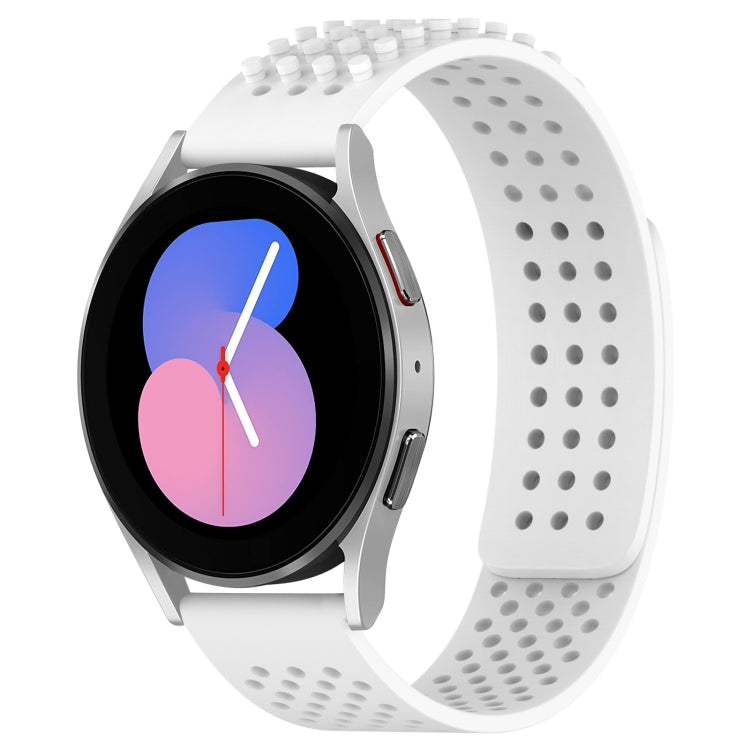 20mm atmungsaktives 3D-Punkte-Silikon-Uhrenarmband mit Löchern, für Samsung Galaxy Watch 5 44mm, für Samsung Galaxy Watch 5 Pro 45mm, für Samsung Galaxy Watch 5 40mm