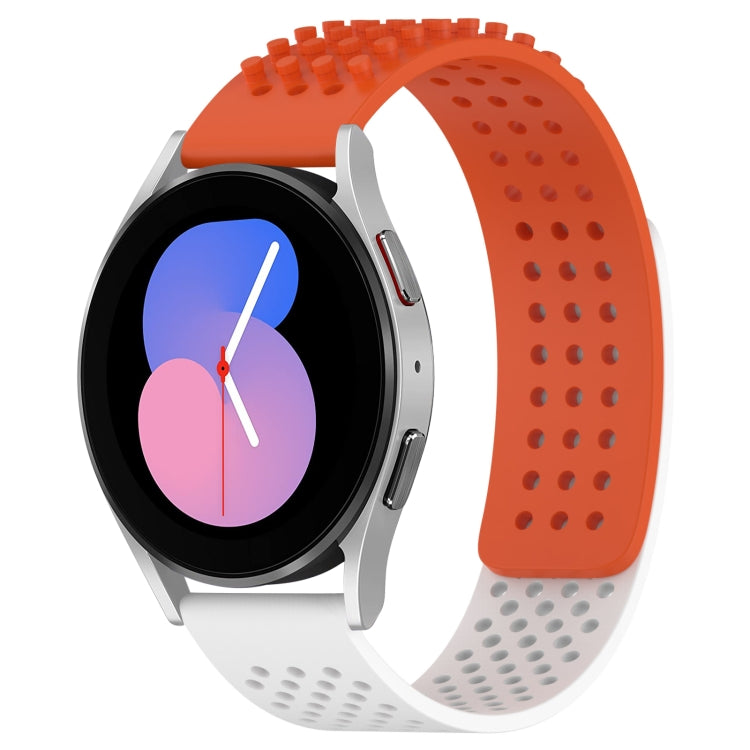20mm atmungsaktives 3D-Punkte-Silikon-Uhrenarmband mit Löchern, für Samsung Galaxy Watch 5 44mm, für Samsung Galaxy Watch 5 Pro 45mm, für Samsung Galaxy Watch 5 40mm