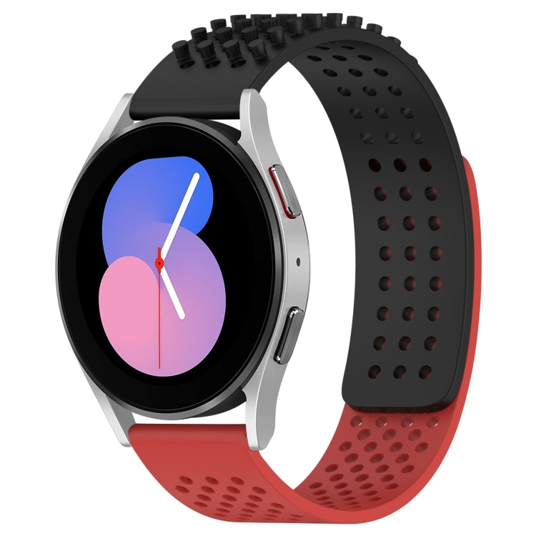 20mm atmungsaktives 3D-Punkte-Silikon-Uhrenarmband mit Löchern, für Samsung Galaxy Watch 5 44mm, für Samsung Galaxy Watch 5 Pro 45mm, für Samsung Galaxy Watch 5 40mm