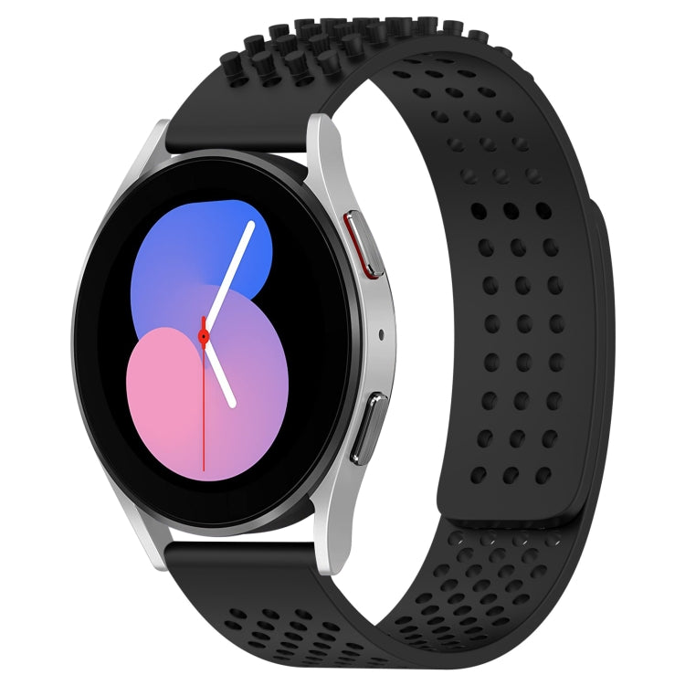 20mm atmungsaktives 3D-Punkte-Silikon-Uhrenarmband mit Löchern, für Samsung Galaxy Watch 5 44mm, für Samsung Galaxy Watch 5 Pro 45mm, für Samsung Galaxy Watch 5 40mm