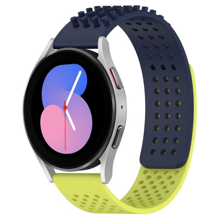 20mm atmungsaktives 3D-Punkte-Silikon-Uhrenarmband mit Löchern, für Samsung Galaxy Watch 5 44mm, für Samsung Galaxy Watch 5 Pro 45mm, für Samsung Galaxy Watch 5 40mm