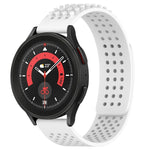 20mm atmungsaktives 3D-Punkte-Silikon-Uhrenarmband mit Löchern, für Samsung Galaxy Watch 5 44mm, für Samsung Galaxy Watch 5 Pro 45mm, für Samsung Galaxy Watch 5 40mm