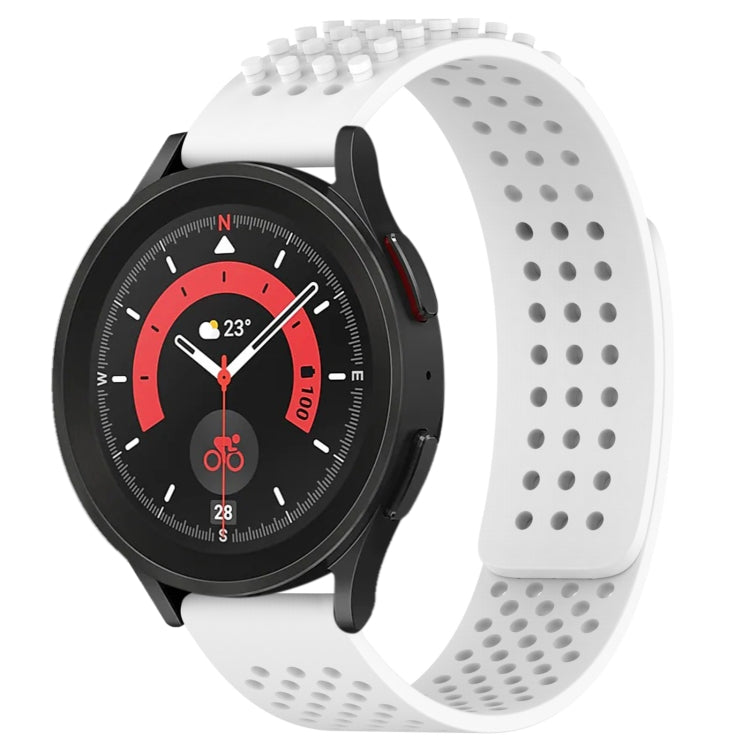 20mm atmungsaktives 3D-Punkte-Silikon-Uhrenarmband mit Löchern, für Samsung Galaxy Watch 5 44mm, für Samsung Galaxy Watch 5 Pro 45mm, für Samsung Galaxy Watch 5 40mm