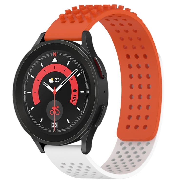 20mm atmungsaktives 3D-Punkte-Silikon-Uhrenarmband mit Löchern, für Samsung Galaxy Watch 5 44mm, für Samsung Galaxy Watch 5 Pro 45mm, für Samsung Galaxy Watch 5 40mm
