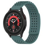 20mm atmungsaktives 3D-Punkte-Silikon-Uhrenarmband mit Löchern, für Samsung Galaxy Watch 5 44mm, für Samsung Galaxy Watch 5 Pro 45mm, für Samsung Galaxy Watch 5 40mm