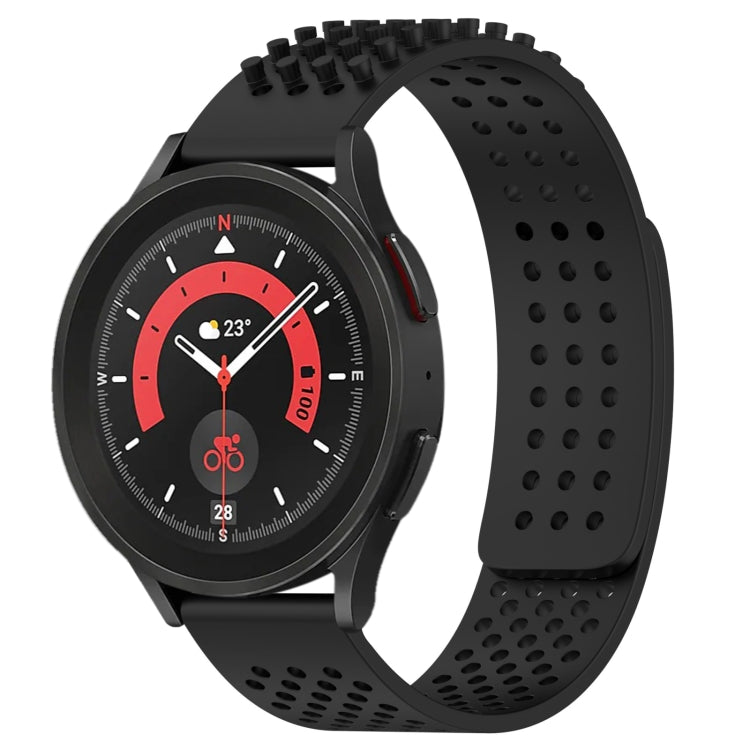 20mm atmungsaktives 3D-Punkte-Silikon-Uhrenarmband mit Löchern, für Samsung Galaxy Watch 5 44mm, für Samsung Galaxy Watch 5 Pro 45mm, für Samsung Galaxy Watch 5 40mm