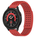 20mm atmungsaktives 3D-Punkte-Silikon-Uhrenarmband mit Löchern, für Samsung Galaxy Watch 5 44mm, für Samsung Galaxy Watch 5 Pro 45mm, für Samsung Galaxy Watch 5 40mm