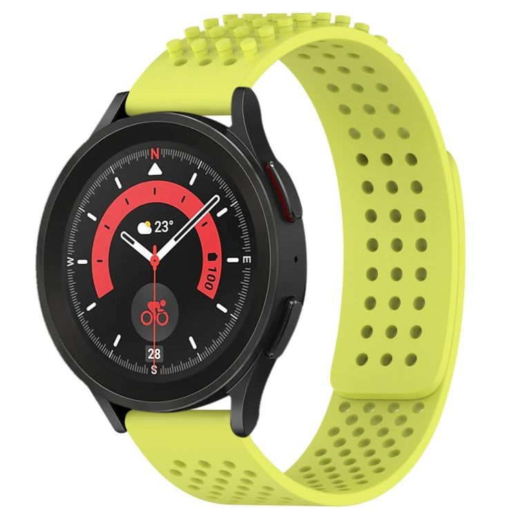 20mm atmungsaktives 3D-Punkte-Silikon-Uhrenarmband mit Löchern, für Samsung Galaxy Watch 5 44mm, für Samsung Galaxy Watch 5 Pro 45mm, für Samsung Galaxy Watch 5 40mm