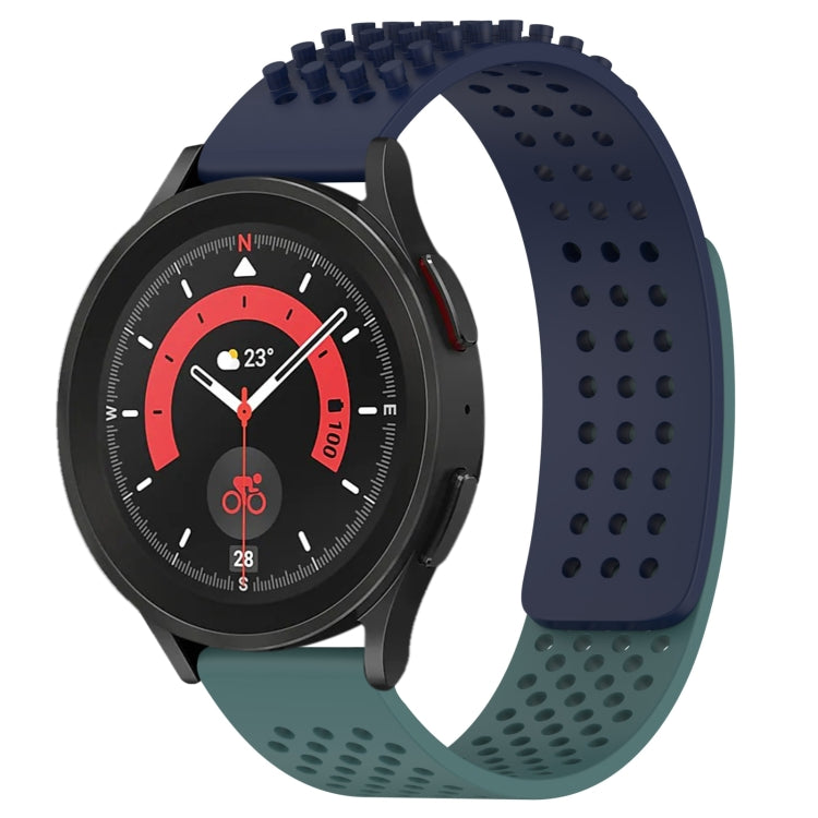 20mm atmungsaktives 3D-Punkte-Silikon-Uhrenarmband mit Löchern, für Samsung Galaxy Watch 5 44mm, für Samsung Galaxy Watch 5 Pro 45mm, für Samsung Galaxy Watch 5 40mm