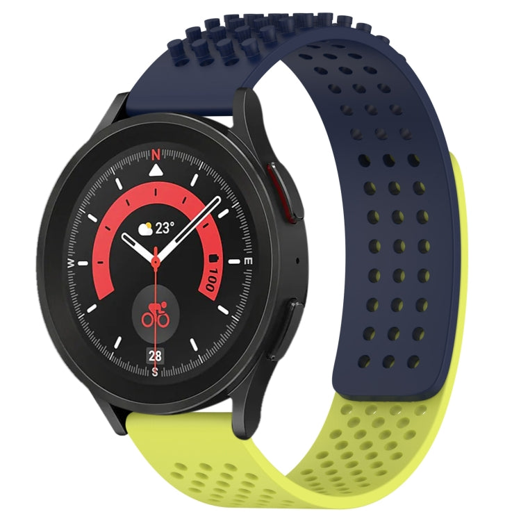 20mm atmungsaktives 3D-Punkte-Silikon-Uhrenarmband mit Löchern, für Samsung Galaxy Watch 5 44mm, für Samsung Galaxy Watch 5 Pro 45mm, für Samsung Galaxy Watch 5 40mm