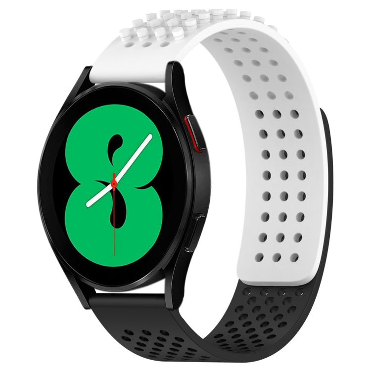 20mm atmungsaktives 3D-Punkte-Silikon-Uhrenarmband mit Löchern, für Samsung Galaxy Watch 4 44mm, für Samsung Galaxy Watch 4 40mm, für Samsung Galaxy Watch 4 Classic 46mm