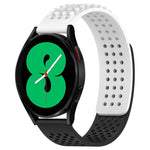 20mm atmungsaktives 3D-Punkte-Silikon-Uhrenarmband mit Löchern, für Samsung Galaxy Watch 4 44mm, für Samsung Galaxy Watch 4 40mm, für Samsung Galaxy Watch 4 Classic 46mm