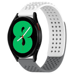 20mm atmungsaktives 3D-Punkte-Silikon-Uhrenarmband mit Löchern, für Samsung Galaxy Watch 4 44mm, für Samsung Galaxy Watch 4 40mm, für Samsung Galaxy Watch 4 Classic 46mm