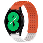 20mm atmungsaktives 3D-Punkte-Silikon-Uhrenarmband mit Löchern, für Samsung Galaxy Watch 4 44mm, für Samsung Galaxy Watch 4 40mm, für Samsung Galaxy Watch 4 Classic 46mm