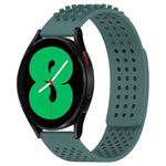 20mm atmungsaktives 3D-Punkte-Silikon-Uhrenarmband mit Löchern, für Samsung Galaxy Watch 4 44mm, für Samsung Galaxy Watch 4 40mm, für Samsung Galaxy Watch 4 Classic 46mm