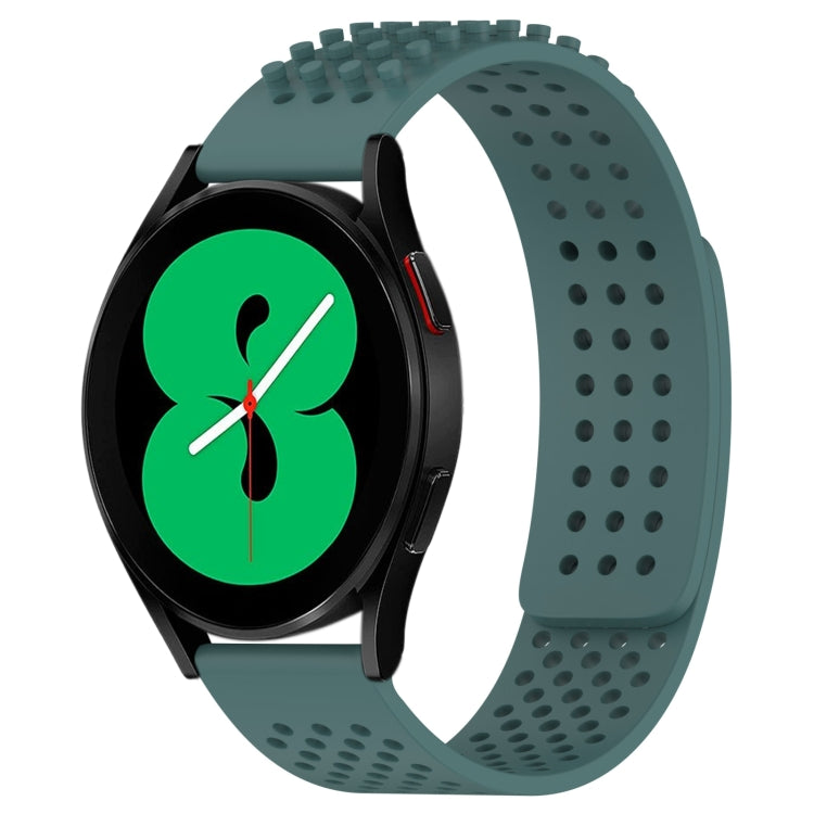 20mm atmungsaktives 3D-Punkte-Silikon-Uhrenarmband mit Löchern, für Samsung Galaxy Watch 4 44mm, für Samsung Galaxy Watch 4 40mm, für Samsung Galaxy Watch 4 Classic 46mm