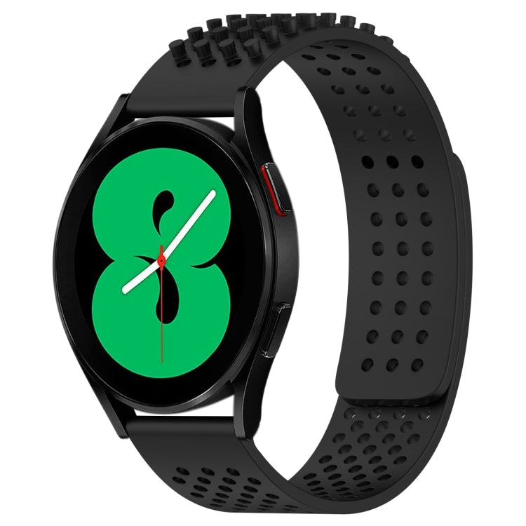 20mm atmungsaktives 3D-Punkte-Silikon-Uhrenarmband mit Löchern, für Samsung Galaxy Watch 4 44mm, für Samsung Galaxy Watch 4 40mm, für Samsung Galaxy Watch 4 Classic 46mm
