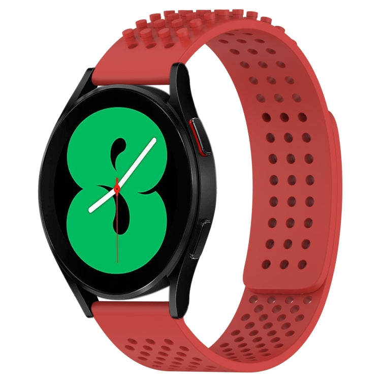 20mm atmungsaktives 3D-Punkte-Silikon-Uhrenarmband mit Löchern, für Samsung Galaxy Watch 4 44mm, für Samsung Galaxy Watch 4 40mm, für Samsung Galaxy Watch 4 Classic 46mm