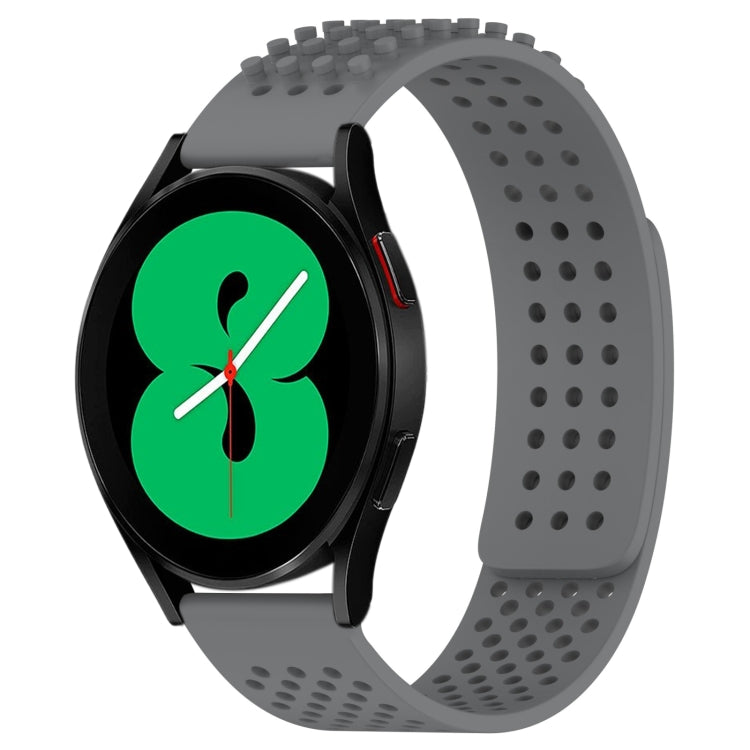 20mm atmungsaktives 3D-Punkte-Silikon-Uhrenarmband mit Löchern, für Samsung Galaxy Watch 4 44mm, für Samsung Galaxy Watch 4 40mm, für Samsung Galaxy Watch 4 Classic 46mm