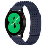 20mm atmungsaktives 3D-Punkte-Silikon-Uhrenarmband mit Löchern, für Samsung Galaxy Watch 4 44mm, für Samsung Galaxy Watch 4 40mm, für Samsung Galaxy Watch 4 Classic 46mm