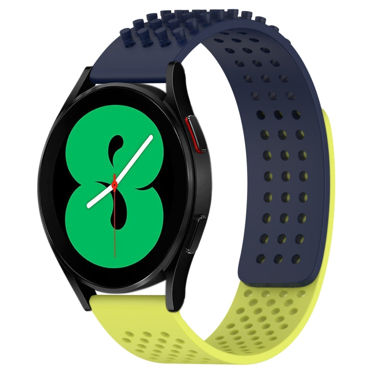 20mm atmungsaktives 3D-Punkte-Silikon-Uhrenarmband mit Löchern, für Samsung Galaxy Watch 4 44mm, für Samsung Galaxy Watch 4 40mm, für Samsung Galaxy Watch 4 Classic 46mm