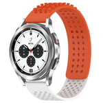 Atmungsaktives Silikonarmband mit 3D-Punkten und 20-mm-Löchern, passend für Samsung Galaxy Watch 4 Classic (42 mm), Samsung Galaxy Watch Active 2 (44 mm) und Samsung Galaxy Watch Active 2 (40 mm).