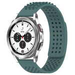 Atmungsaktives Silikonarmband mit 3D-Punkten und 20-mm-Löchern, passend für Samsung Galaxy Watch 4 Classic (42 mm), Samsung Galaxy Watch Active 2 (44 mm) und Samsung Galaxy Watch Active 2 (40 mm).