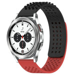 Atmungsaktives Silikonarmband mit 3D-Punkten und 20-mm-Löchern, passend für Samsung Galaxy Watch 4 Classic (42 mm), Samsung Galaxy Watch Active 2 (44 mm) und Samsung Galaxy Watch Active 2 (40 mm).